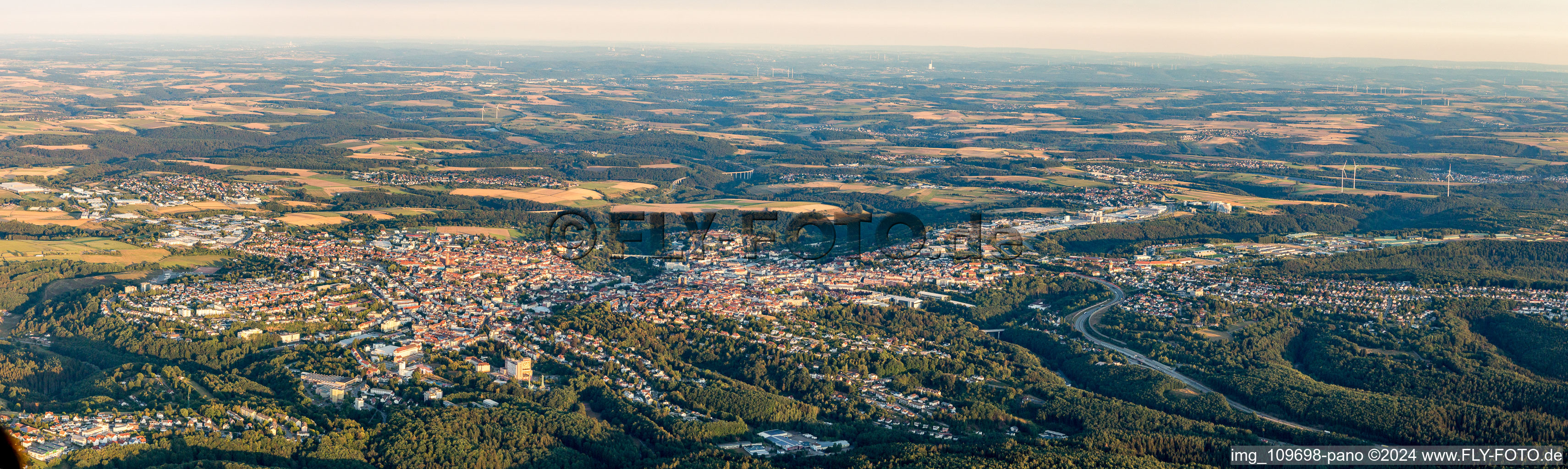 Aerial photograpy of Panorama in Lemberg in the state Rhineland-Palatinate, Germany