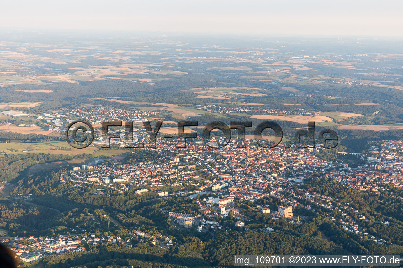 Pirmasens in the state Rhineland-Palatinate, Germany from the drone perspective