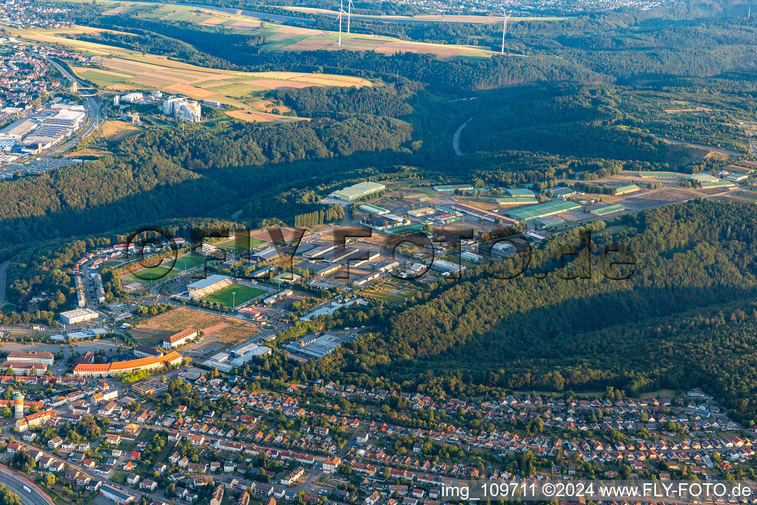 Pirmasens in the state Rhineland-Palatinate, Germany seen from a drone