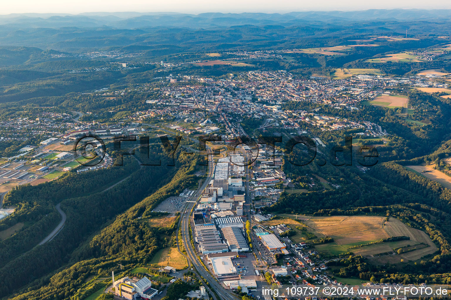 From the northwest in the district Fehrbach in Pirmasens in the state Rhineland-Palatinate, Germany