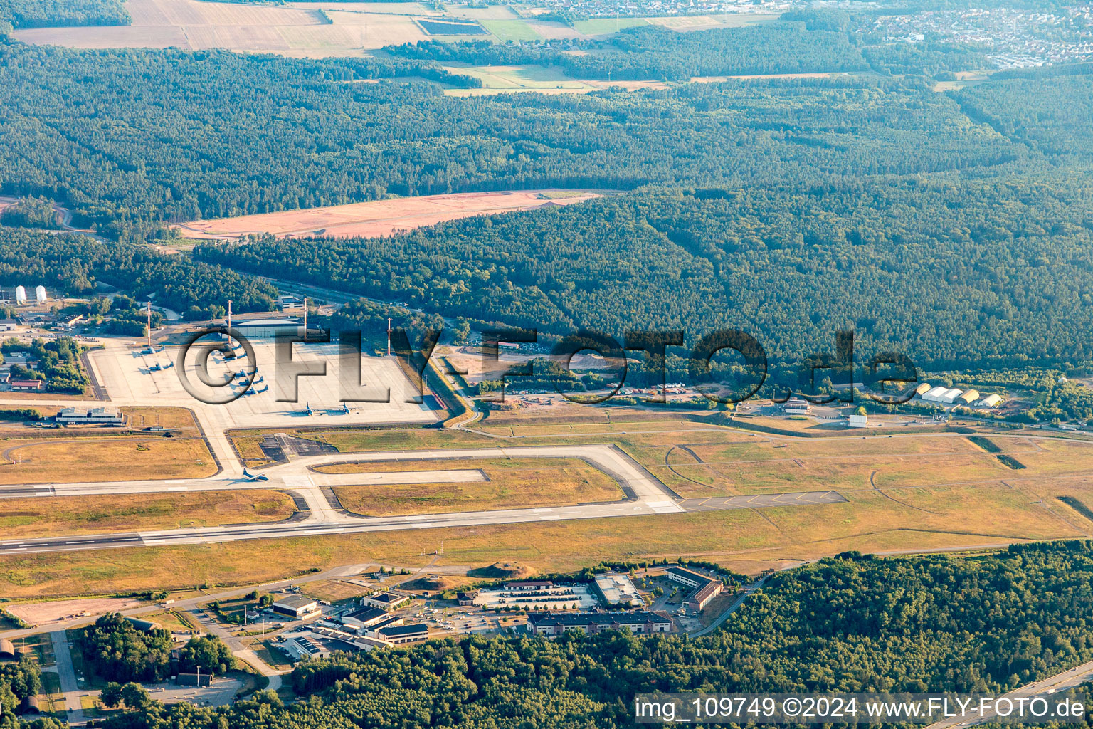 US Air Base in the district Ramstein in Ramstein-Miesenbach in the state Rhineland-Palatinate, Germany out of the air