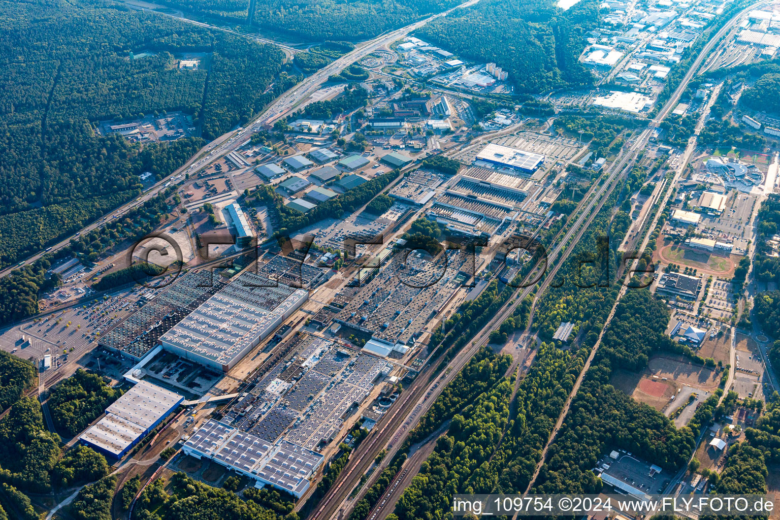 Opel Automobile Plant Kaiserslautern in the district Hohenecken in Kaiserslautern in the state Rhineland-Palatinate, Germany