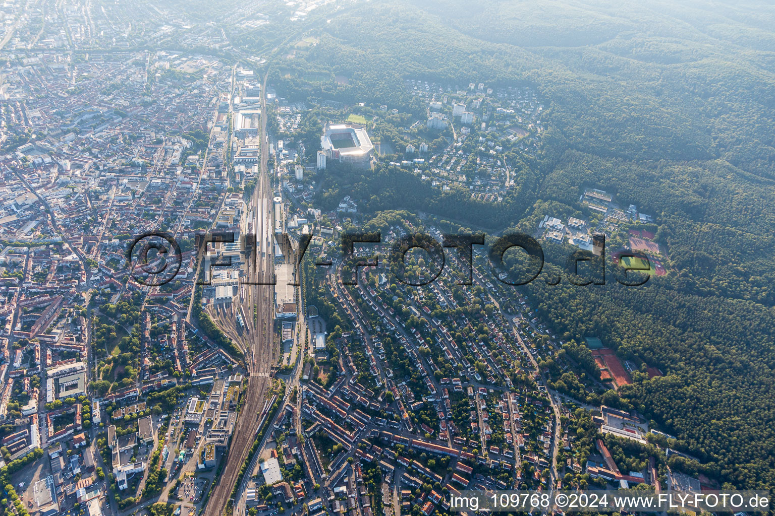 Kaiserslautern in the state Rhineland-Palatinate, Germany out of the air