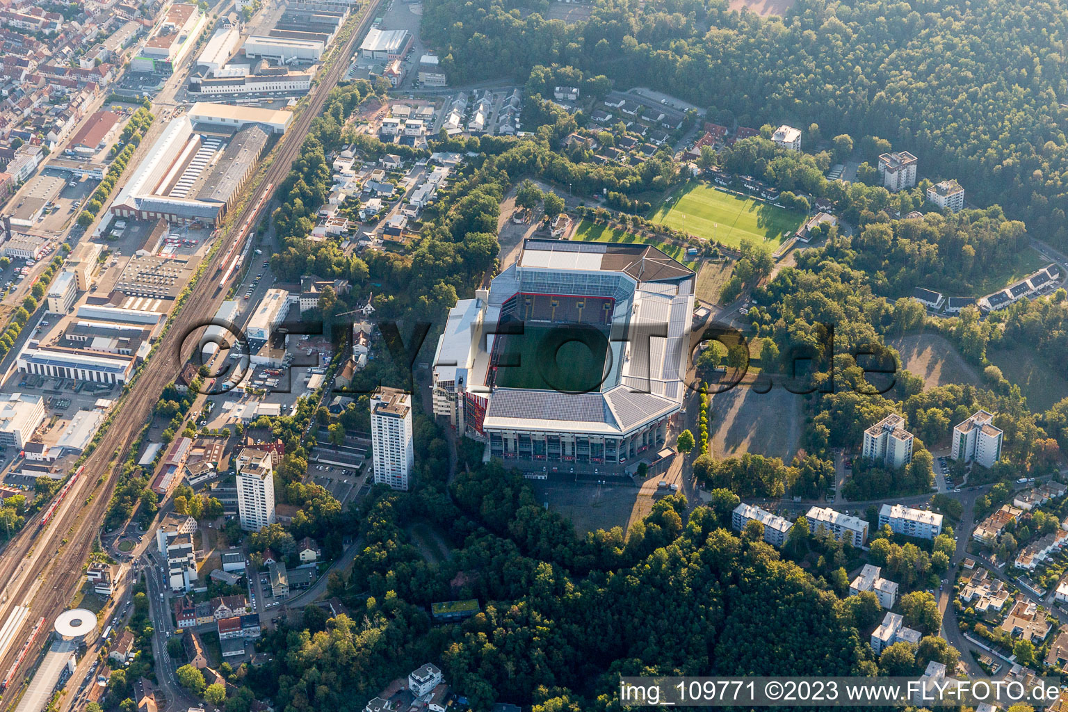 Fritz-Walter Stadium of the FCK on the Betzenberg in Kaiserslautern in the state Rhineland-Palatinate, Germany