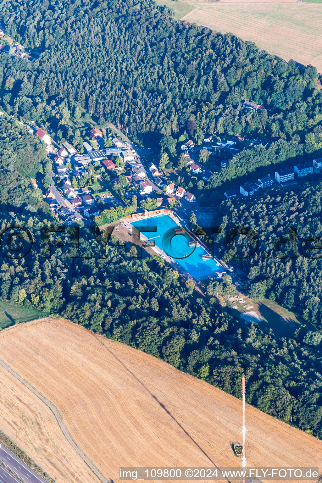 Kaiserslautern in the state Rhineland-Palatinate, Germany seen from a drone