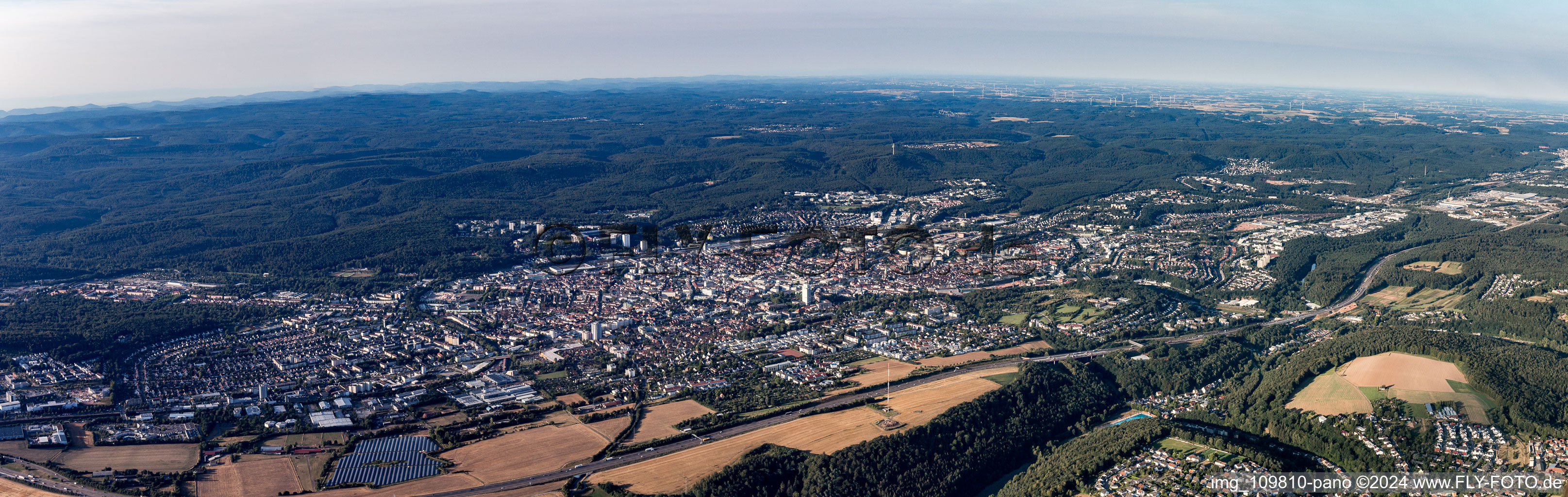 Panorama in Kaiserslautern in the state Rhineland-Palatinate, Germany