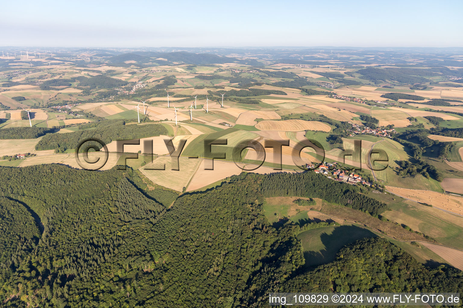 Aerial view of Kreuzhof in the state Rhineland-Palatinate, Germany