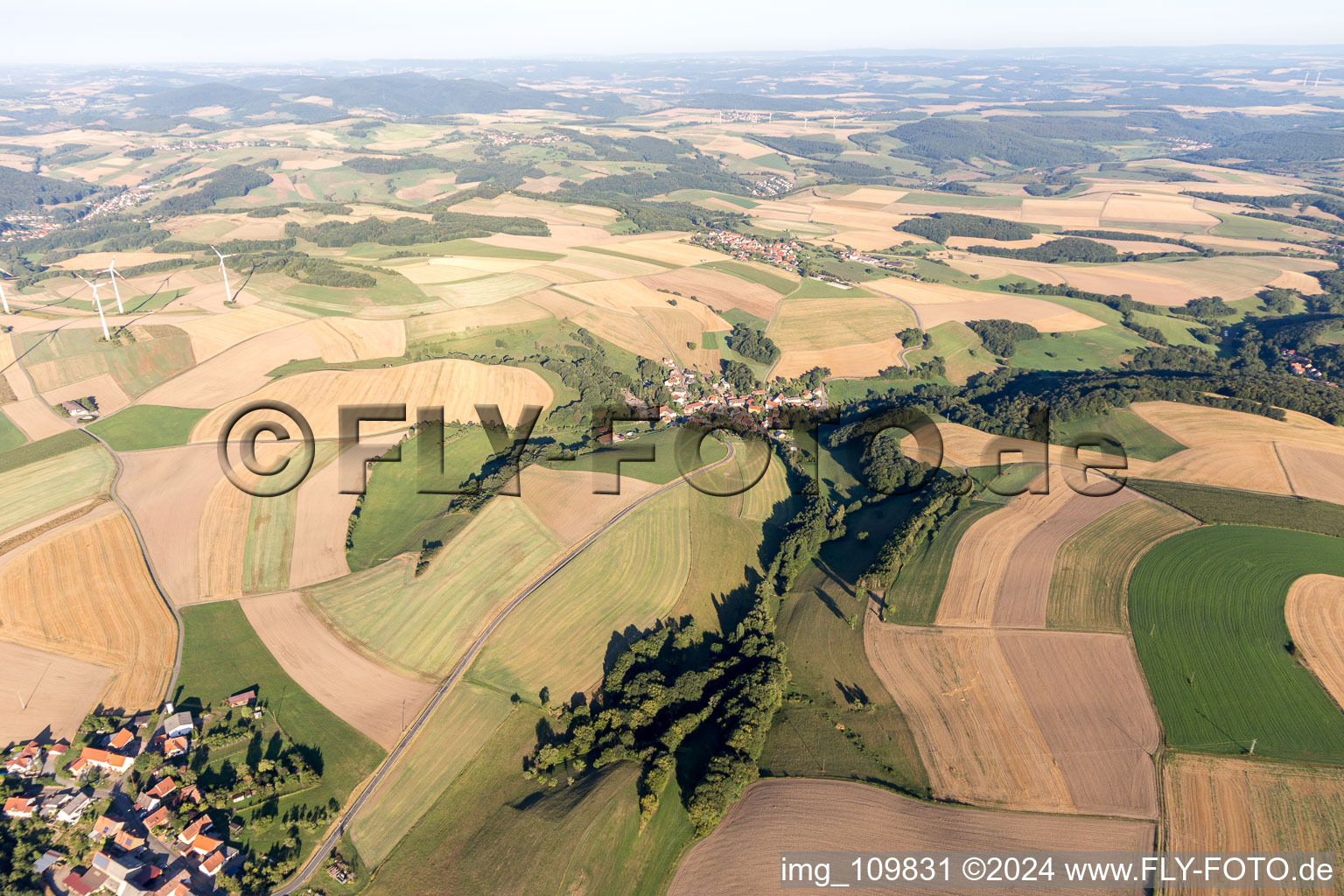 Aerial photograpy of Kreuzhof in the state Rhineland-Palatinate, Germany