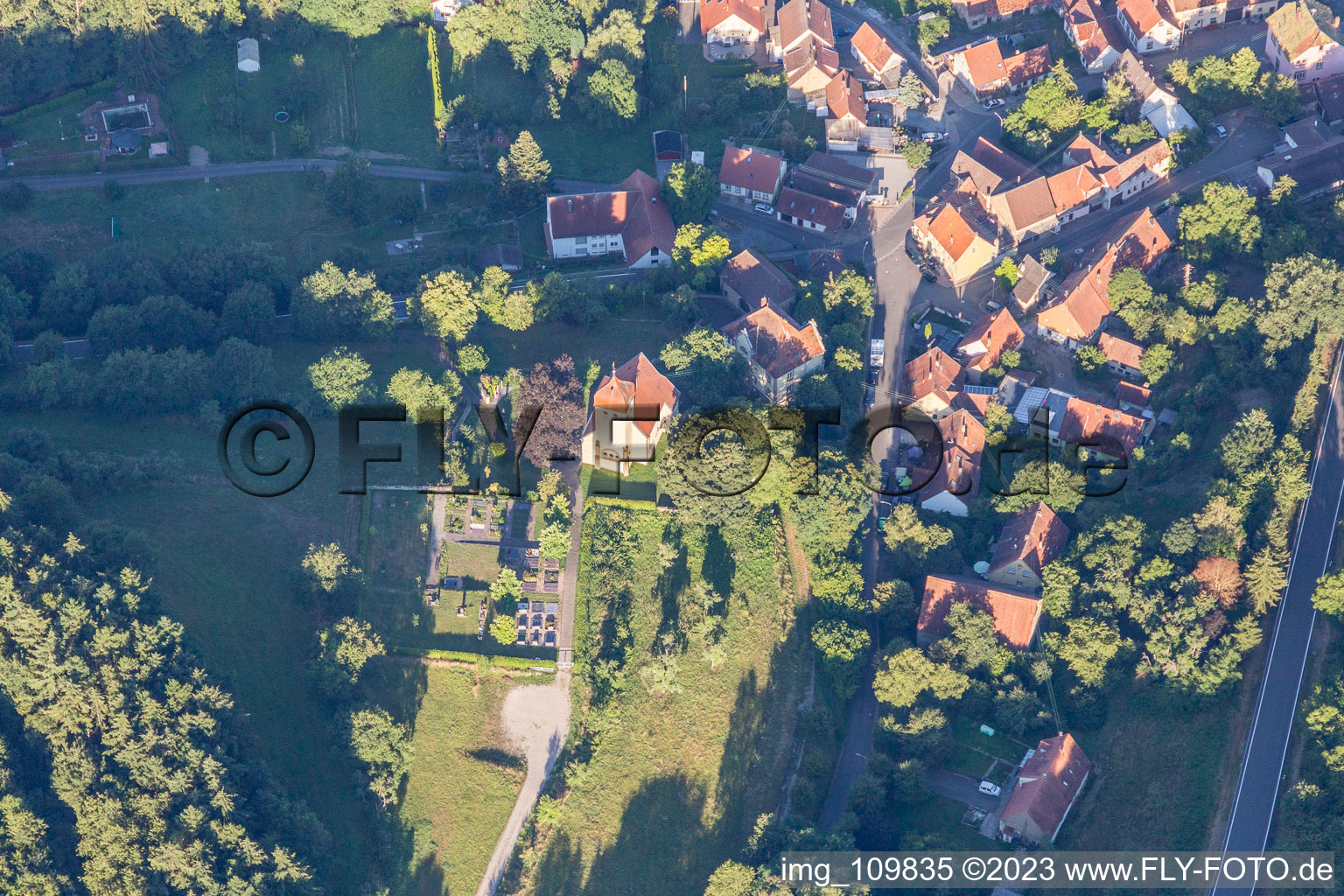 Aerial photograpy of Rathskirchen in the state Rhineland-Palatinate, Germany