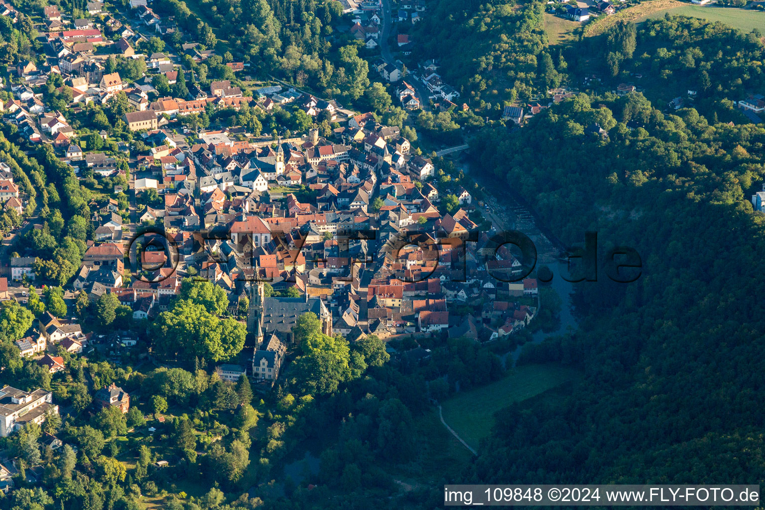 Aerial view of Meisenheim in the state Rhineland-Palatinate, Germany