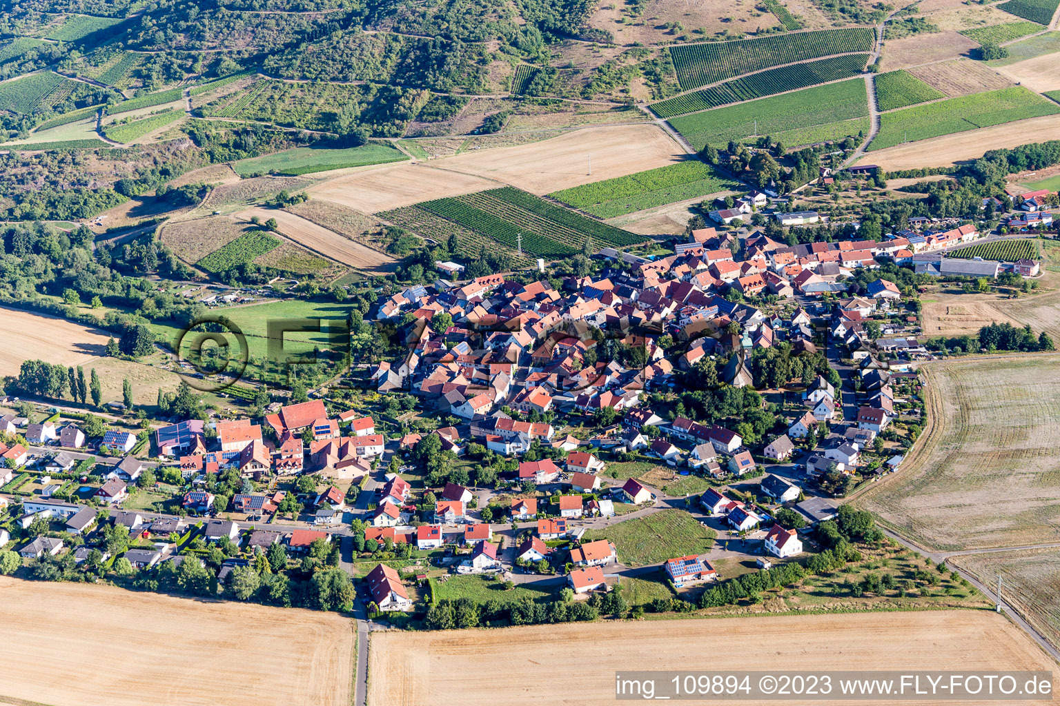 Aerial photograpy of Duchroth in the state Rhineland-Palatinate, Germany
