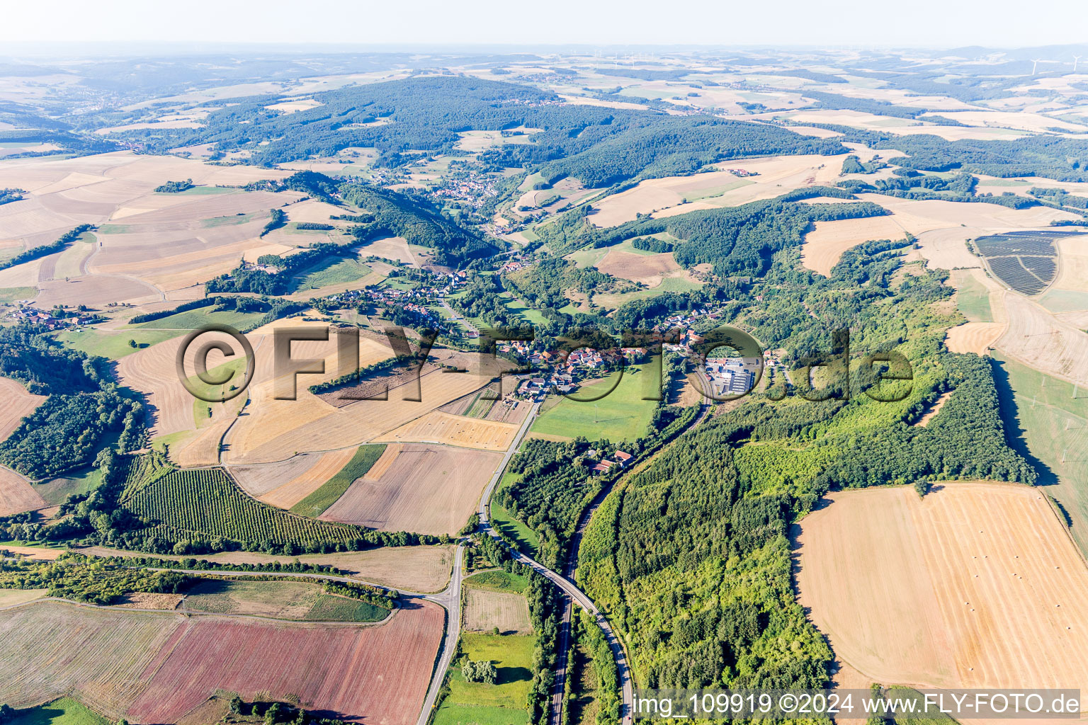 Alsenz in the state Rhineland-Palatinate, Germany from above