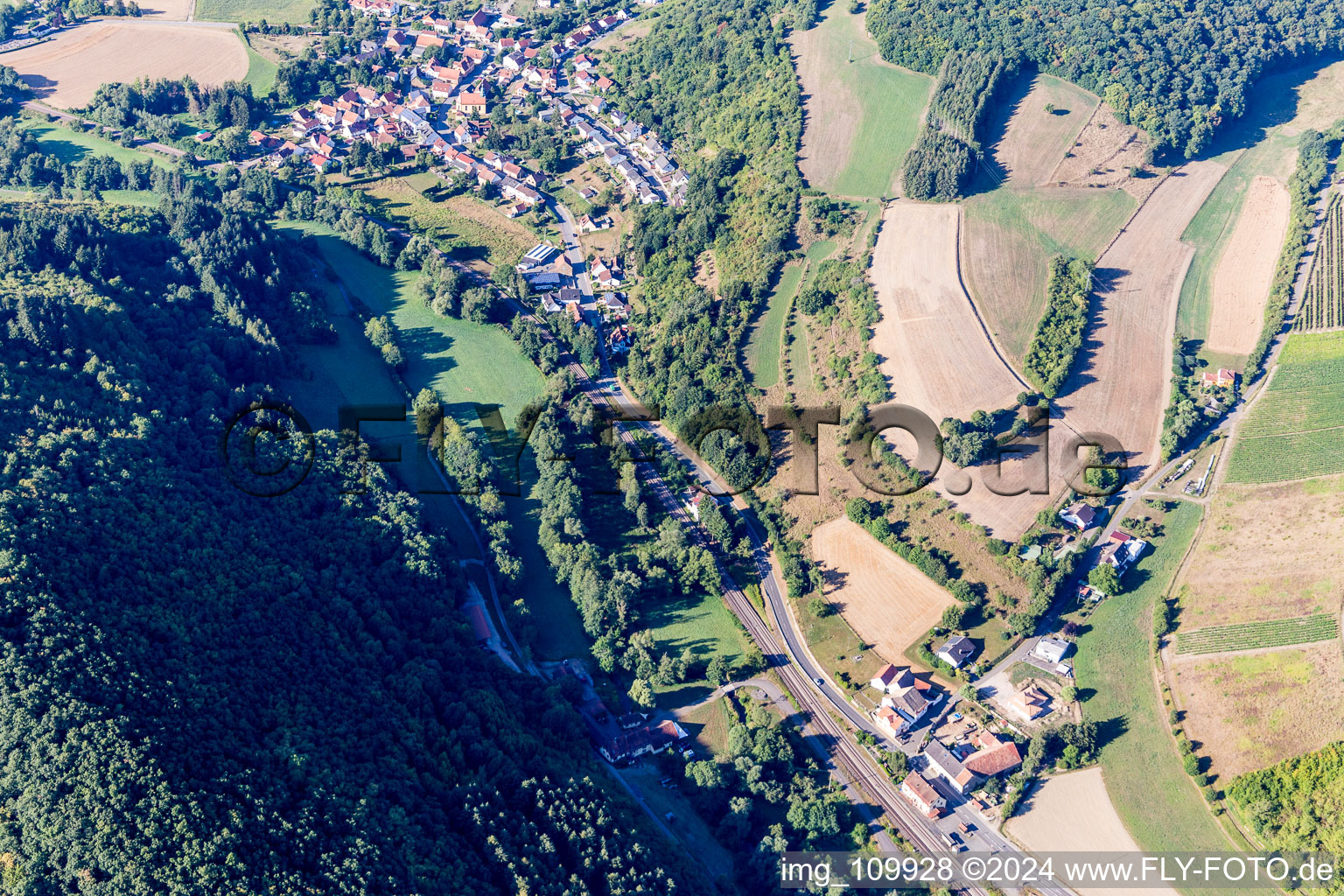 Mannweiler-Cölln in the state Rhineland-Palatinate, Germany out of the air