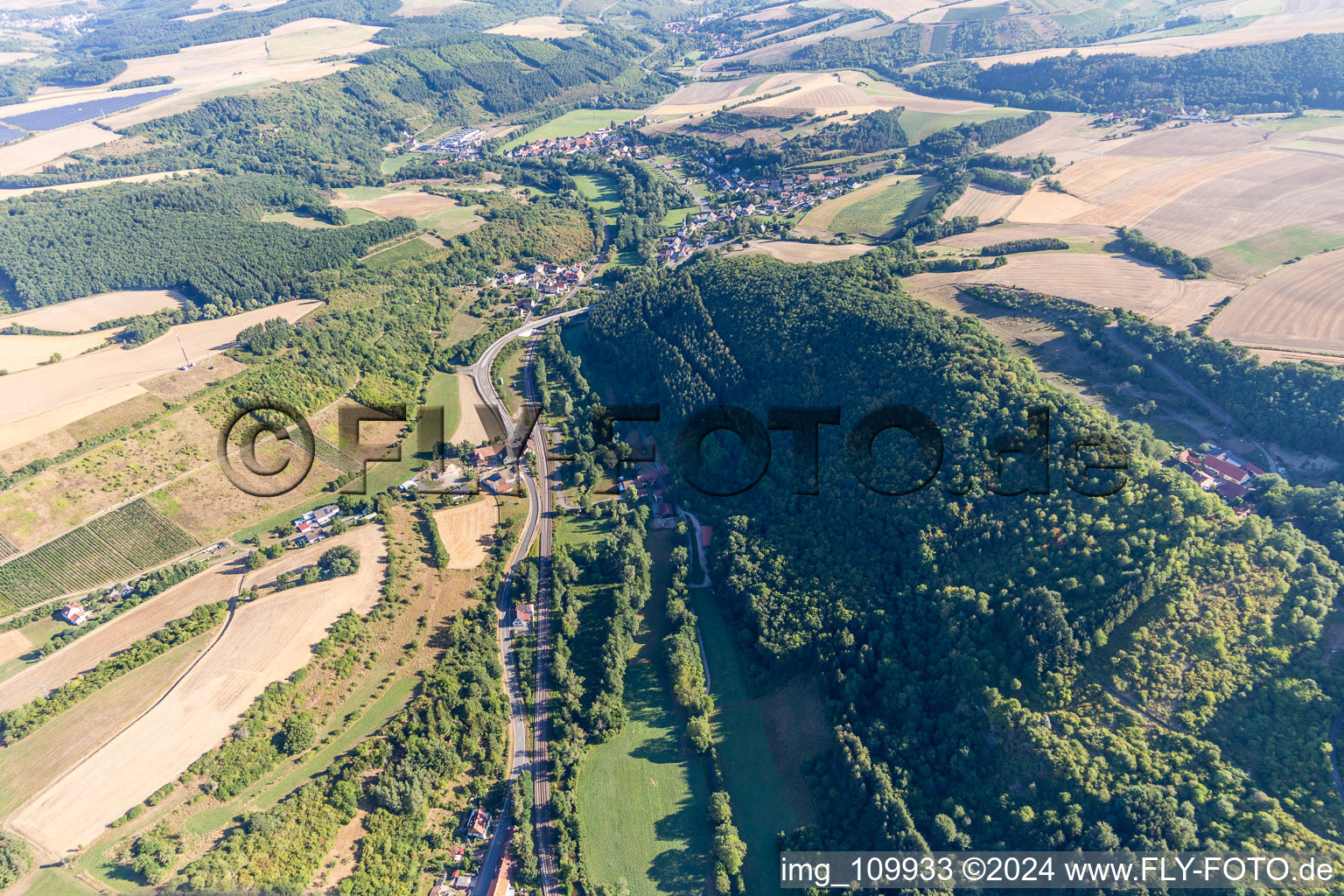 Mannweiler-Cölln in the state Rhineland-Palatinate, Germany viewn from the air