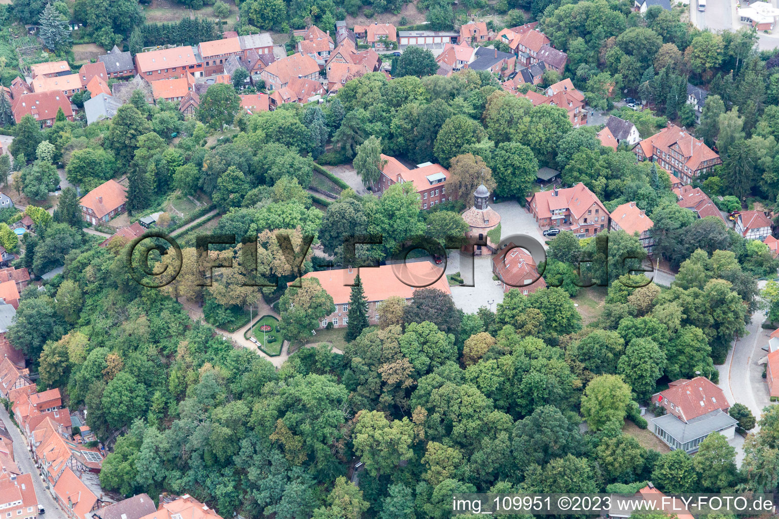 Aerial view of Lauenburg in the state Schleswig Holstein, Germany