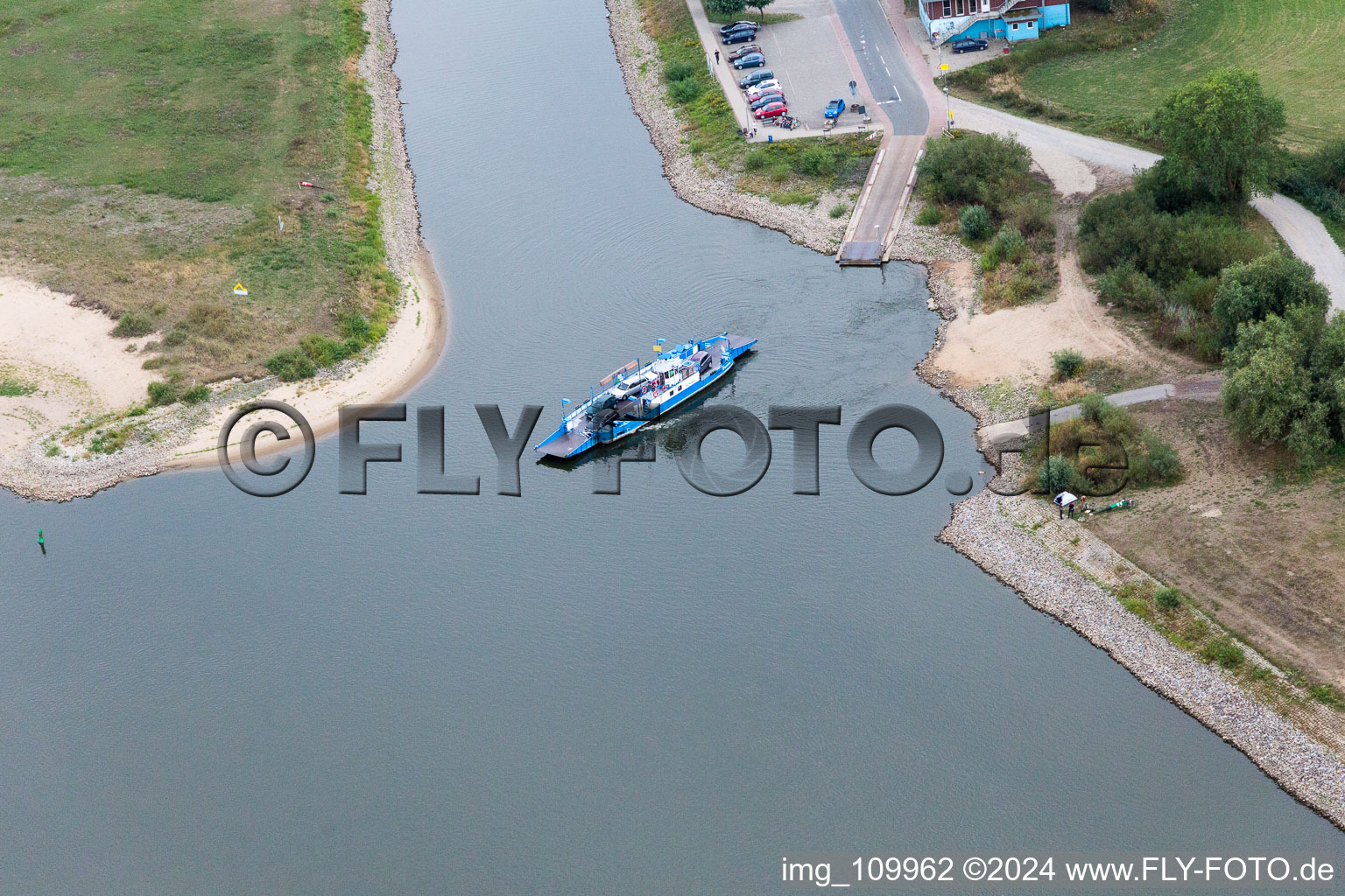 Aerial photograpy of Bleckede in the state Lower Saxony, Germany