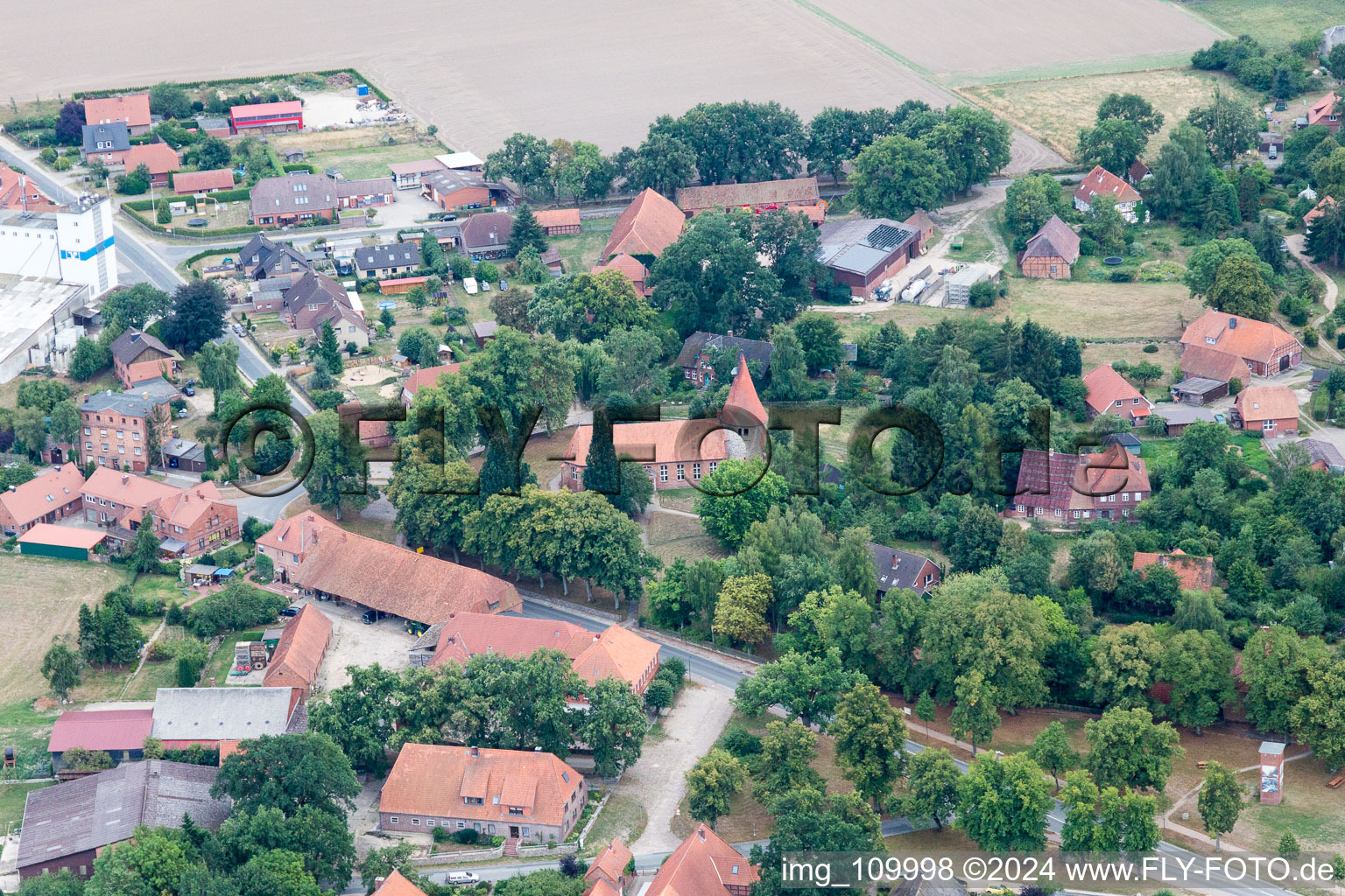 Aerial view of Barskamp in the state Lower Saxony, Germany