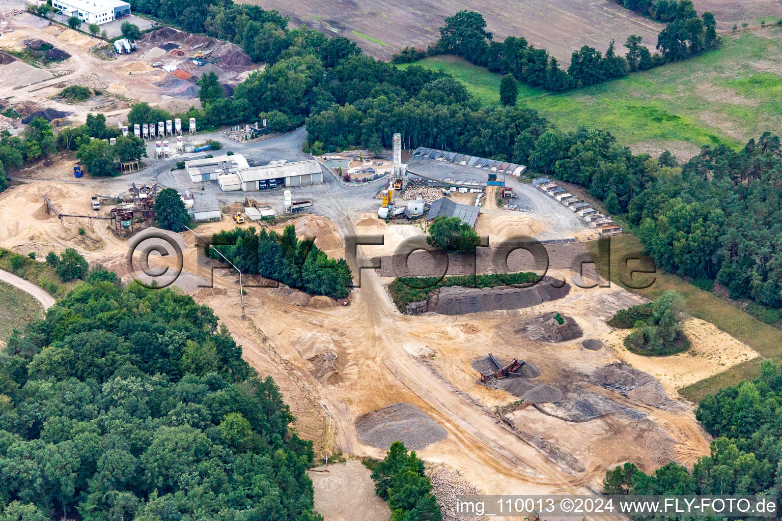 Gravel pit in Barendorf in the state Lower Saxony, Germany