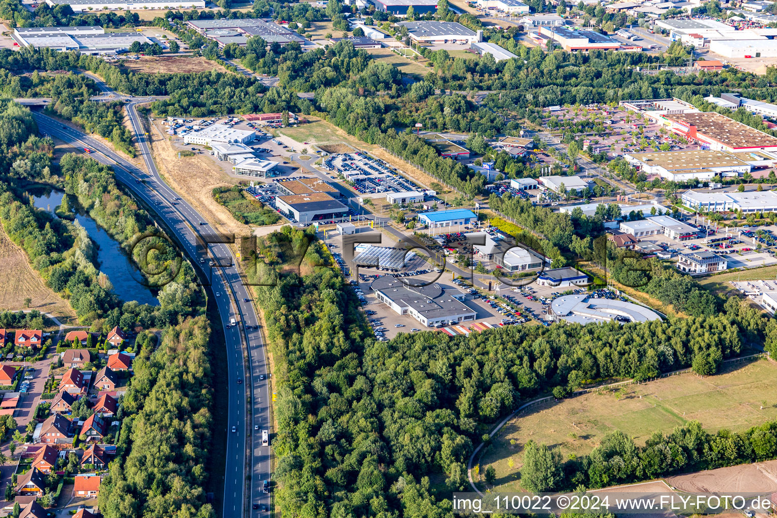 August-Horch-Strasse commercial area in the district Kaltenmoor in Lüneburg in the state Lower Saxony, Germany