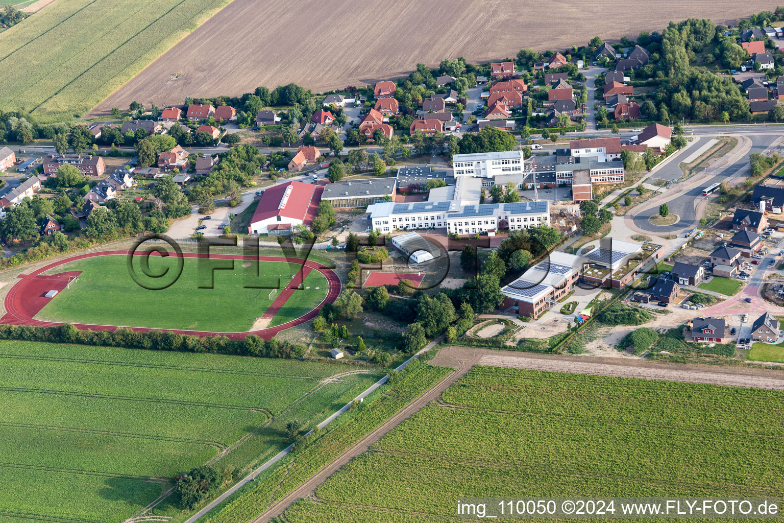 Embsen in the state Lower Saxony, Germany seen from above