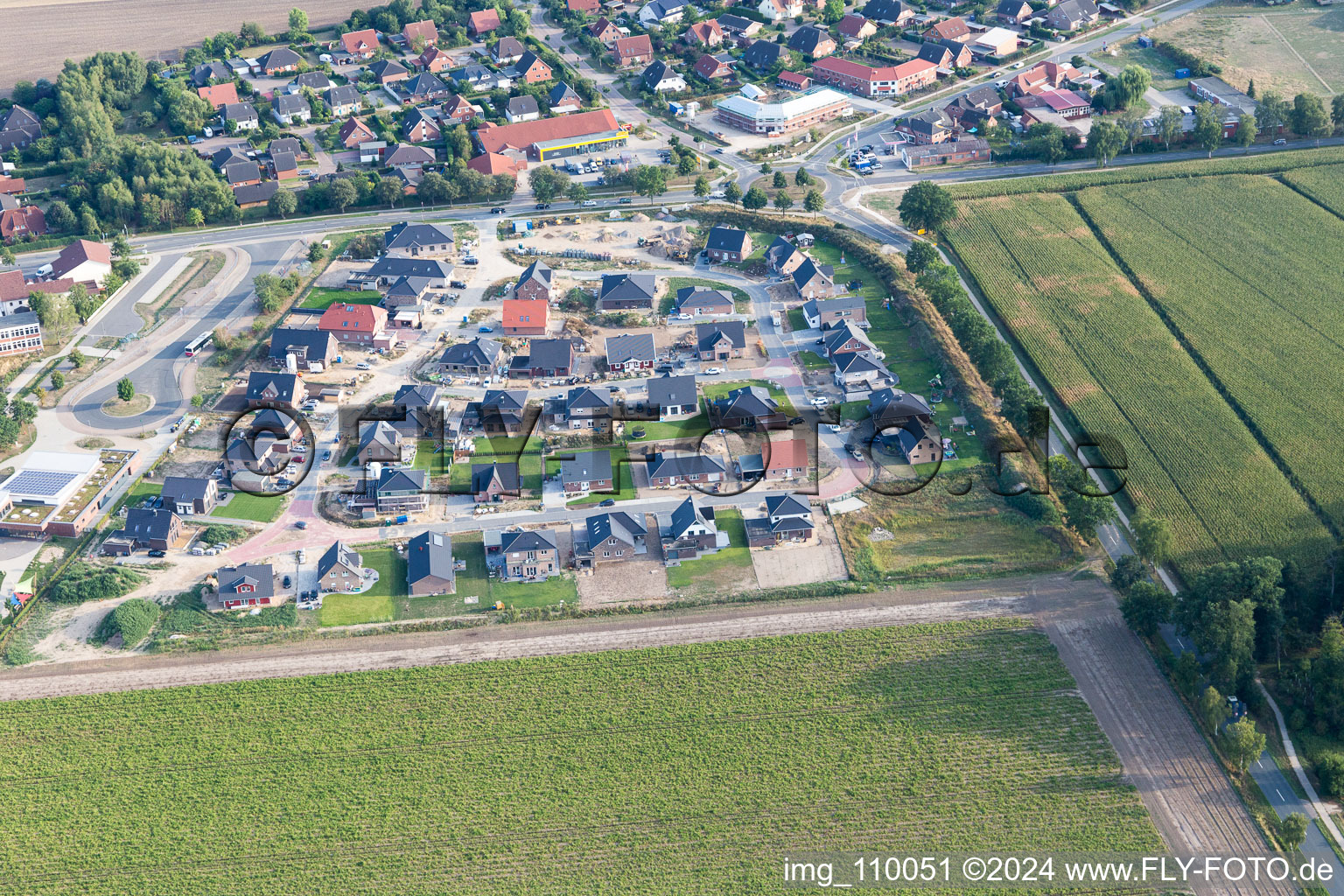 Embsen in the state Lower Saxony, Germany from the plane