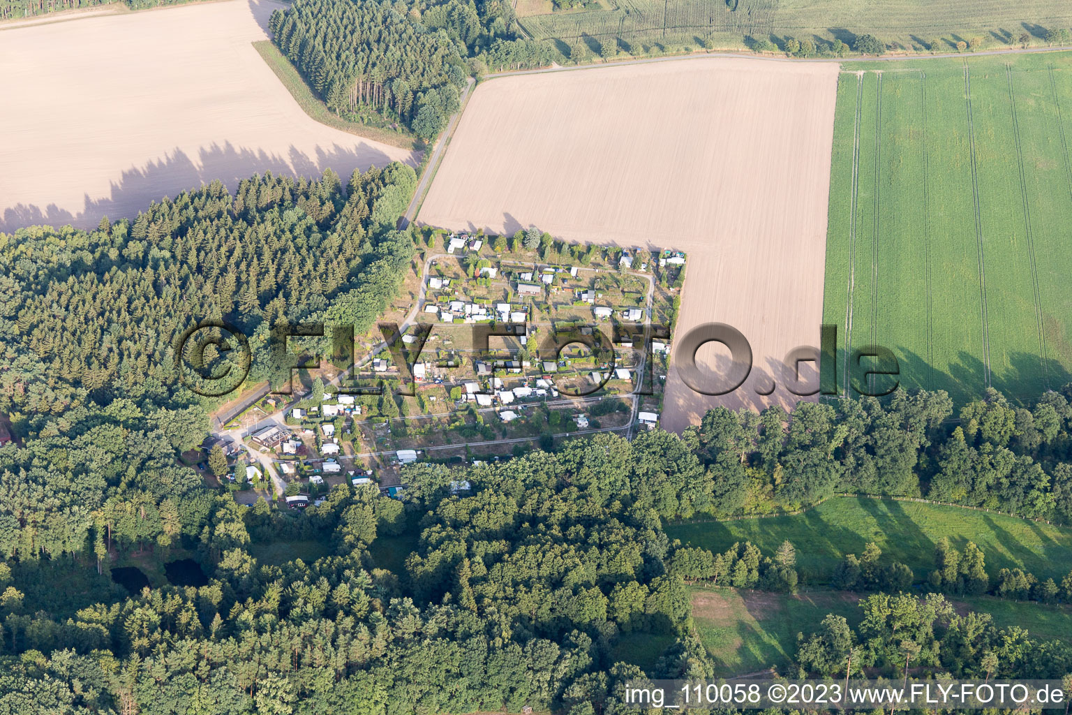 Campsite in Amelinghausen in the state Lower Saxony, Germany