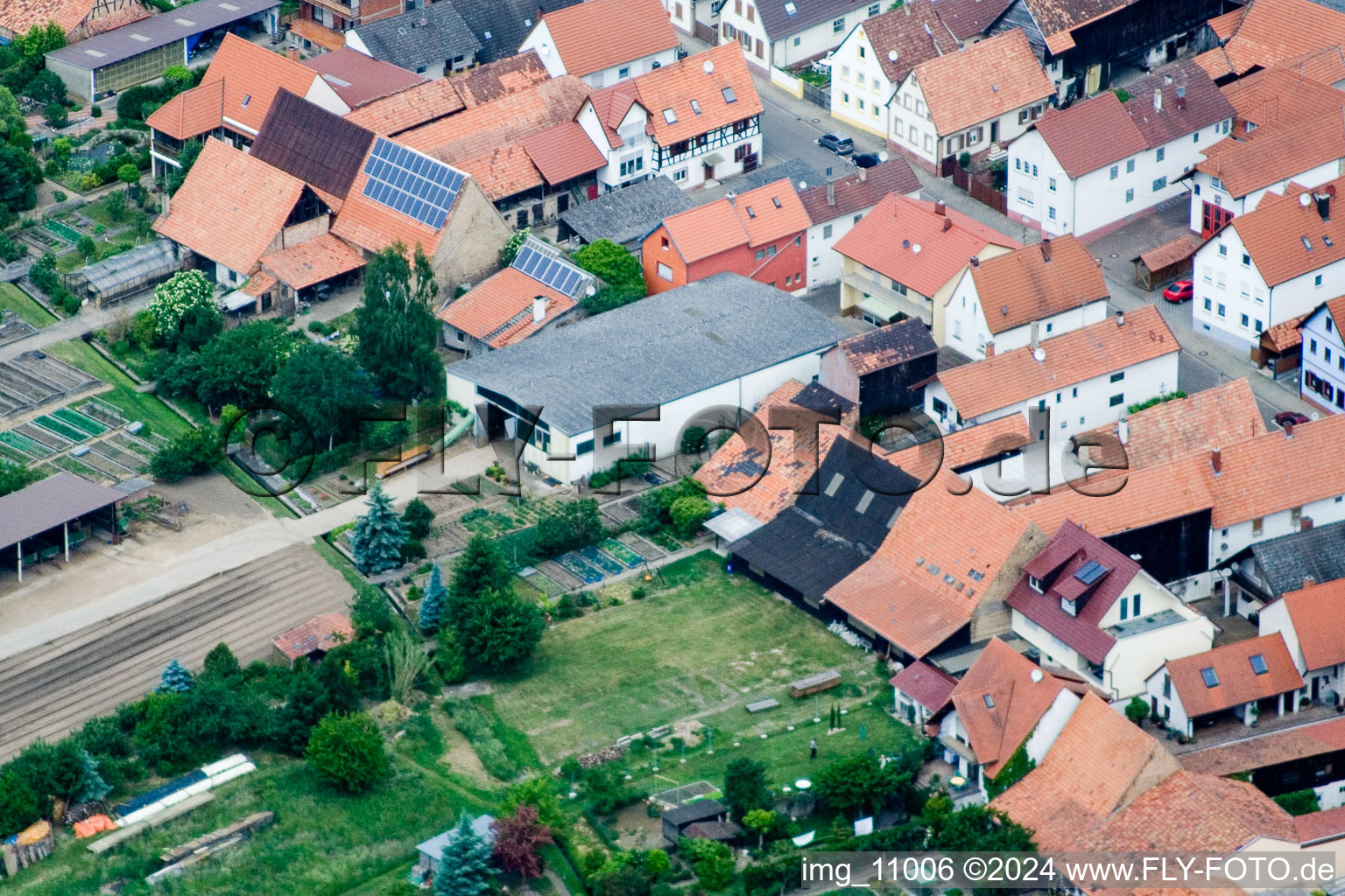 Erlenbach bei Kandel in the state Rhineland-Palatinate, Germany out of the air