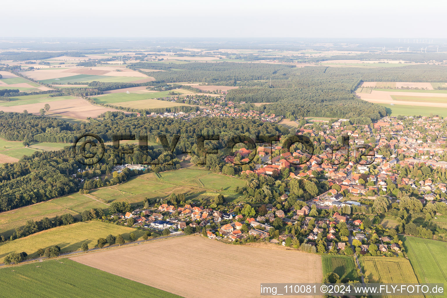 Ebstorf in the state Lower Saxony, Germany out of the air