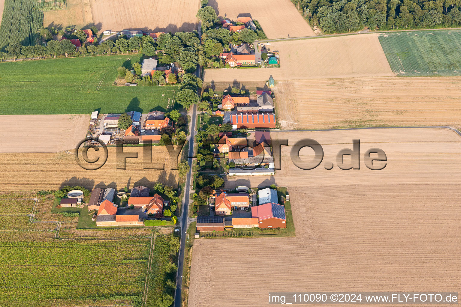 Ebstorf in the state Lower Saxony, Germany from the drone perspective