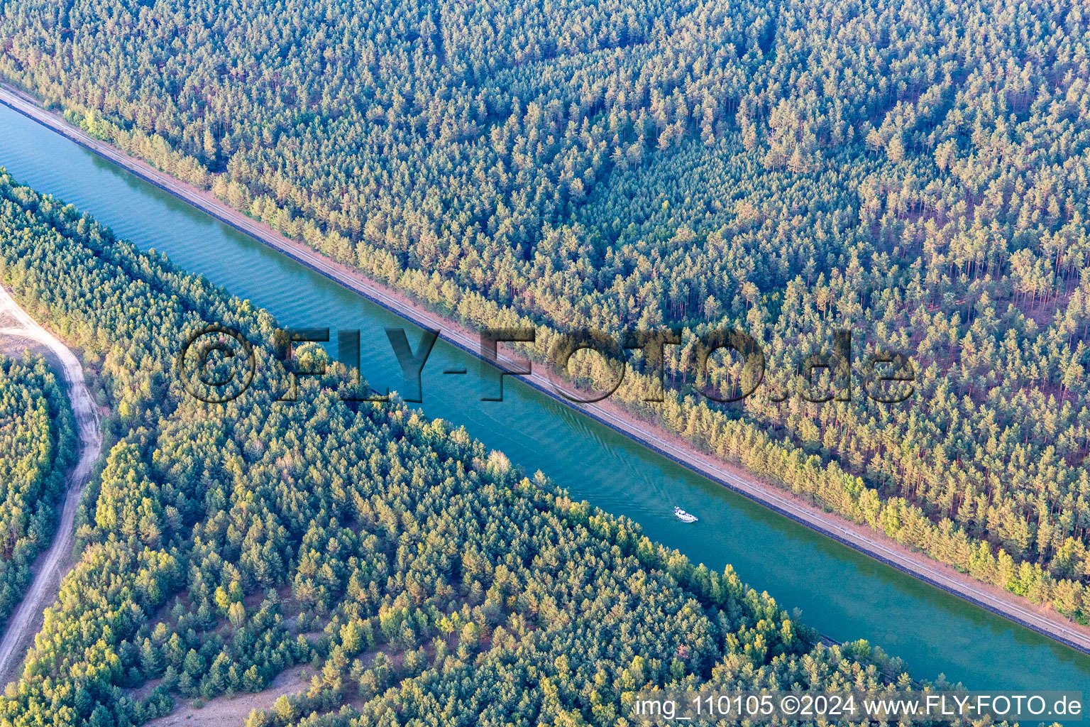 Elbe Lateral Canal in Wulfstorf in the state Lower Saxony, Germany