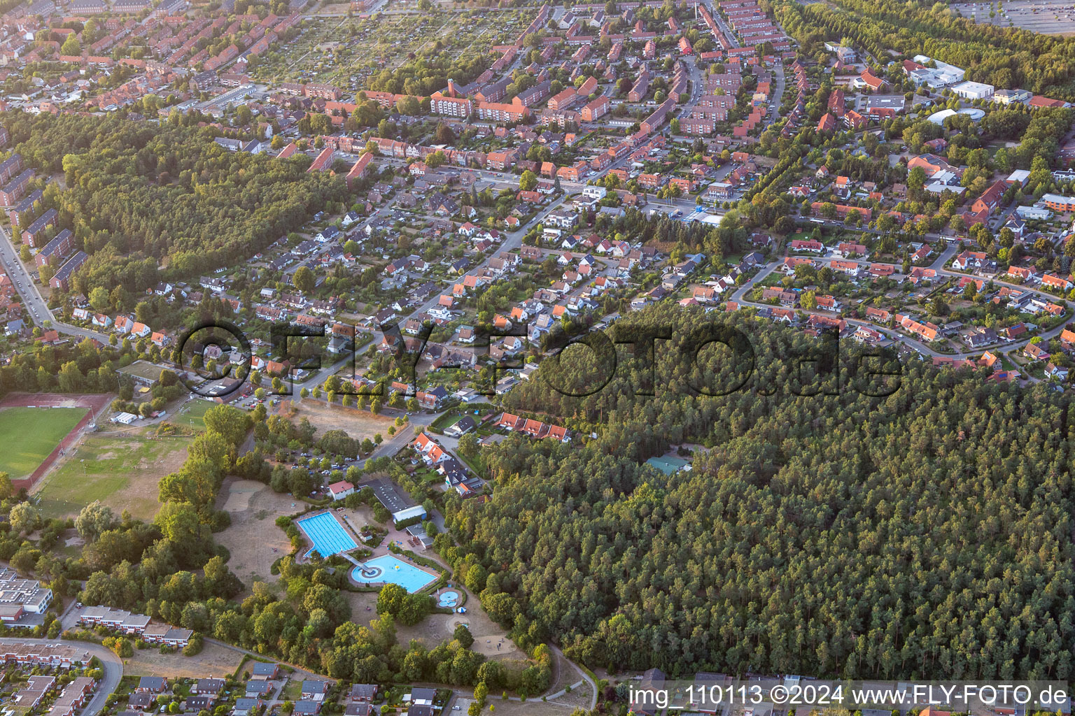 Swimming pool of the Hagen Lueneburg in Lueneburg in the state Lower Saxony, Germany