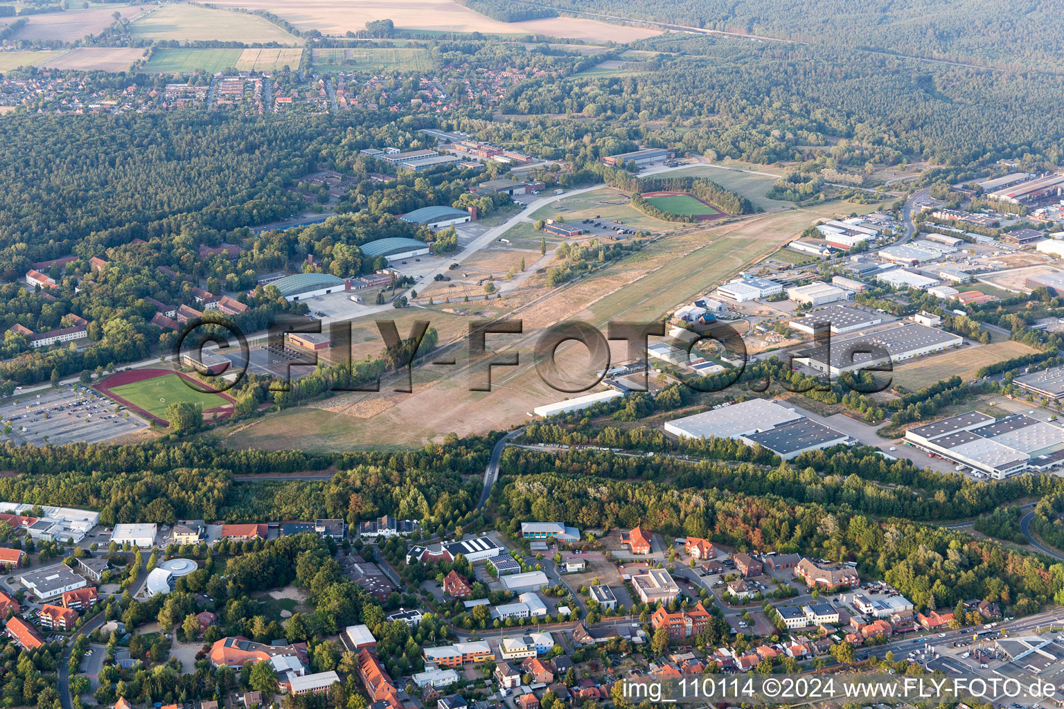 Airport in Lüneburg in the state Lower Saxony, Germany