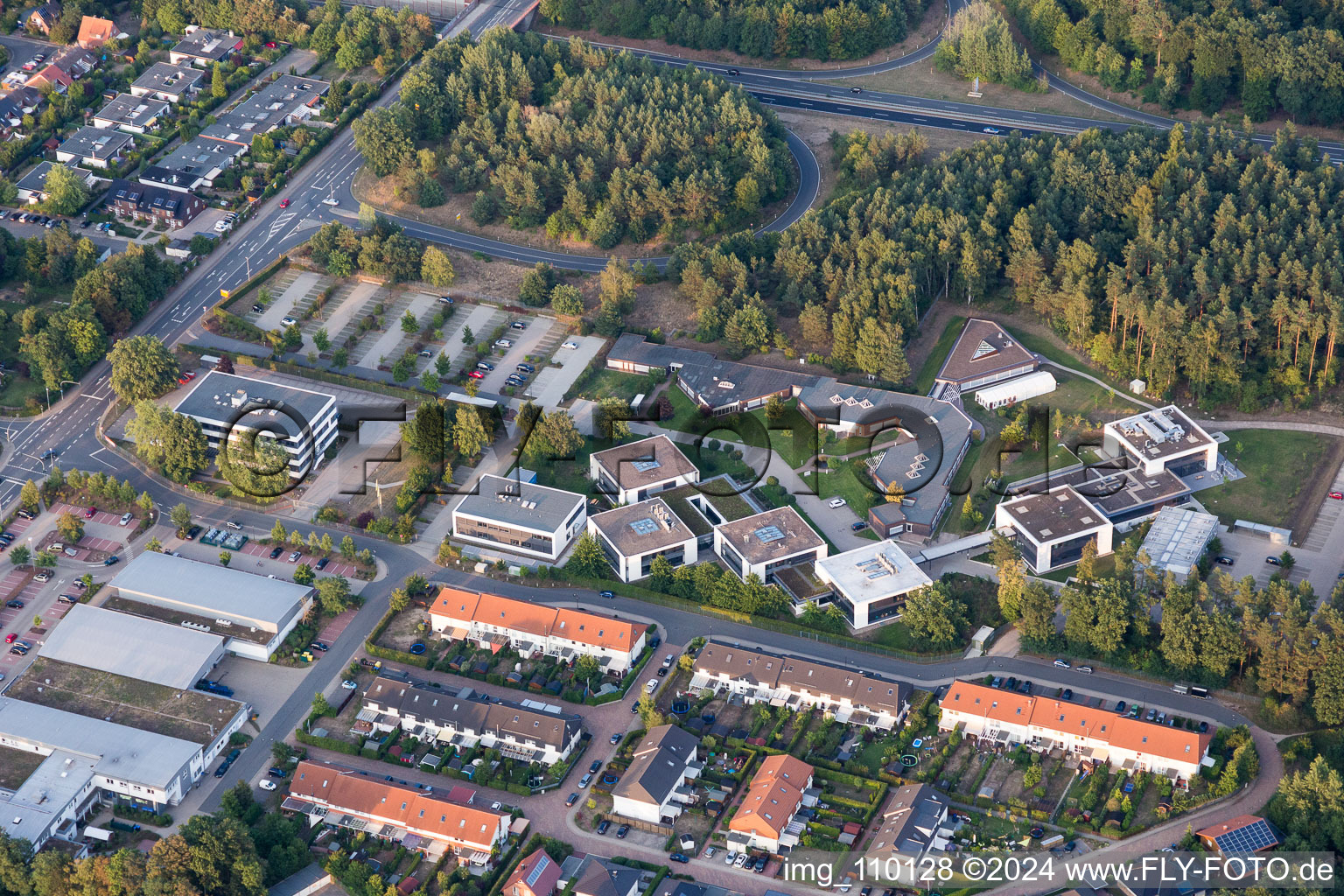 Aerial photograpy of Campus building of Werum Software & Systems AG and Werum IT Solutions GmbH in the district Moorfeld in Lueneburg in the state Lower Saxony, Germany