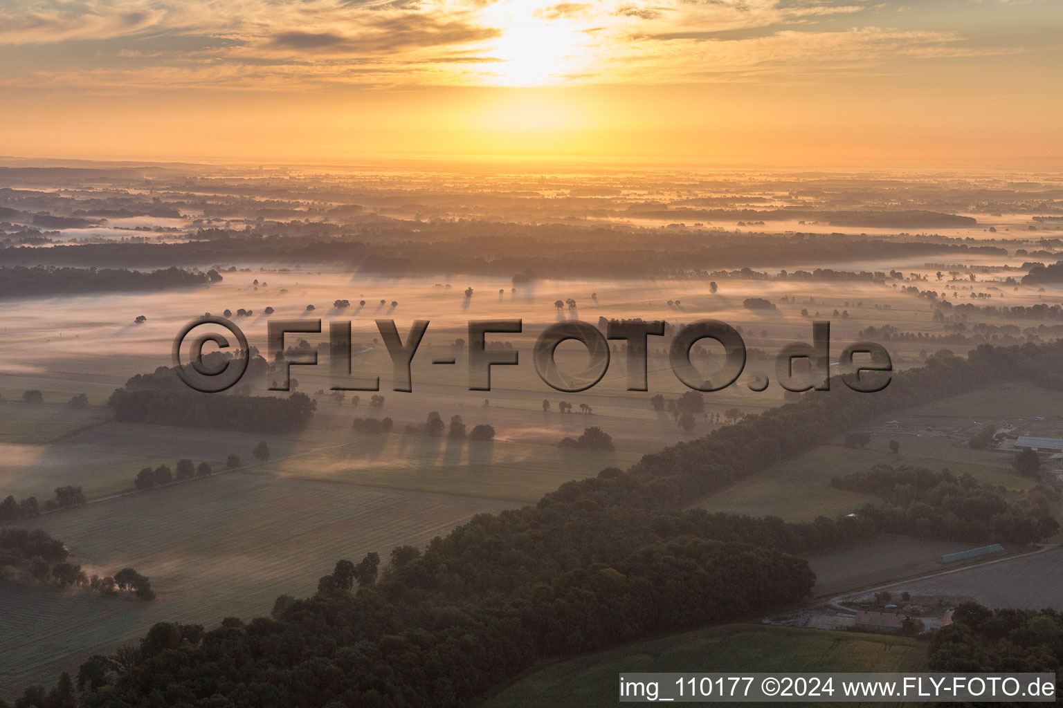 Aerial view of Scharnebeck in the state Lower Saxony, Germany