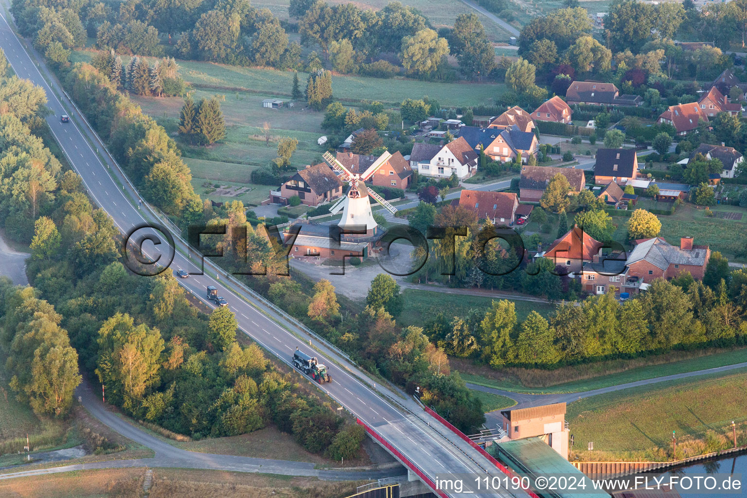 Windmill in Artlenburg in the state Lower Saxony, Germany