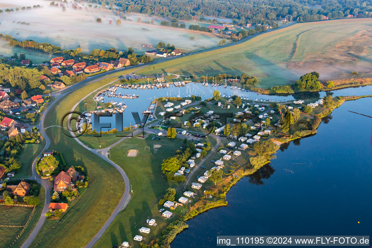 Campground spots in Artlenburg in the state Lower Saxony, Germany