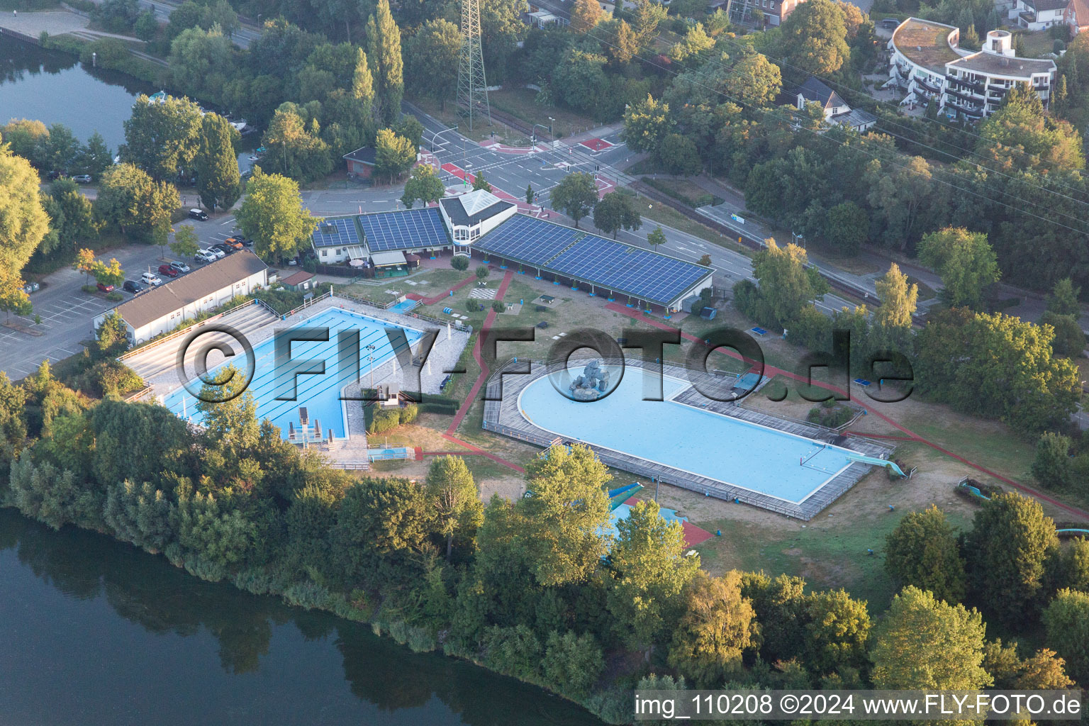 Aerial view of Geesthacht in the state Schleswig Holstein, Germany