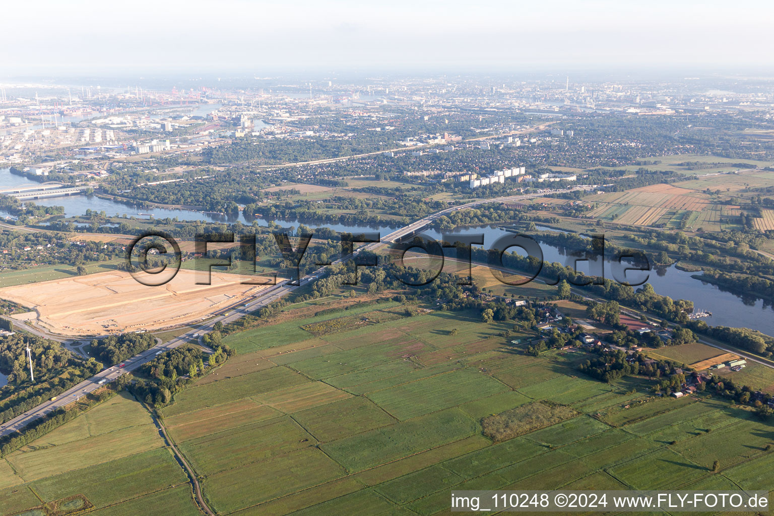 Neuland in the state Hamburg, Germany from above