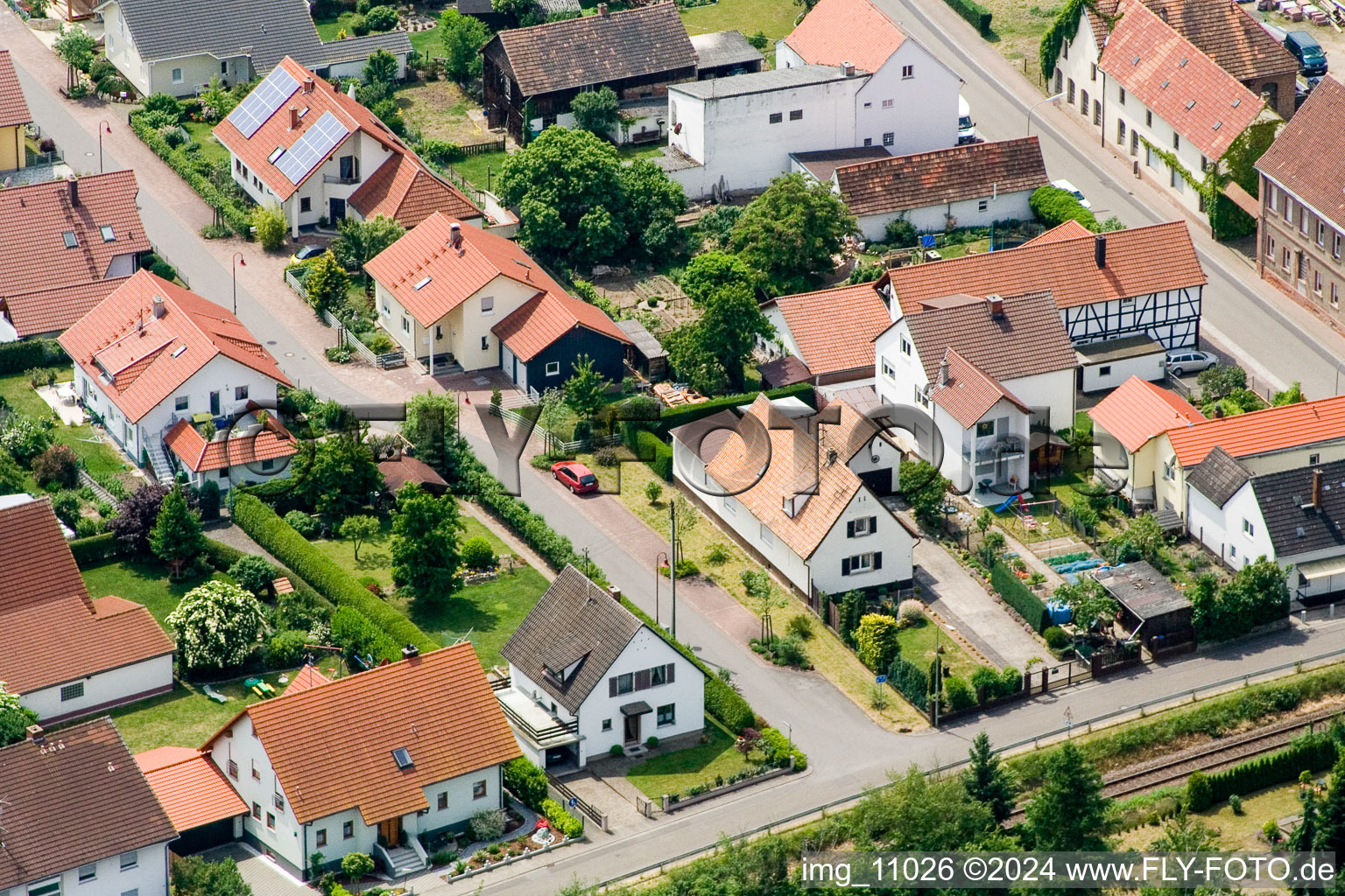 Barbelroth in the state Rhineland-Palatinate, Germany from a drone