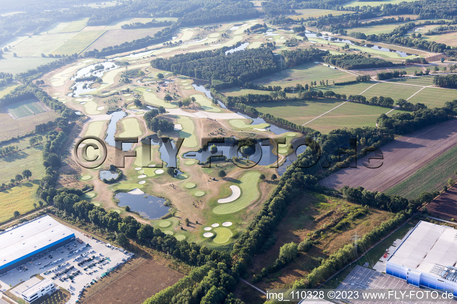 Grounds of the Golf course at Green Eagle Golf Courses in Winsen (Luhe) in the state Lower Saxony, Germany