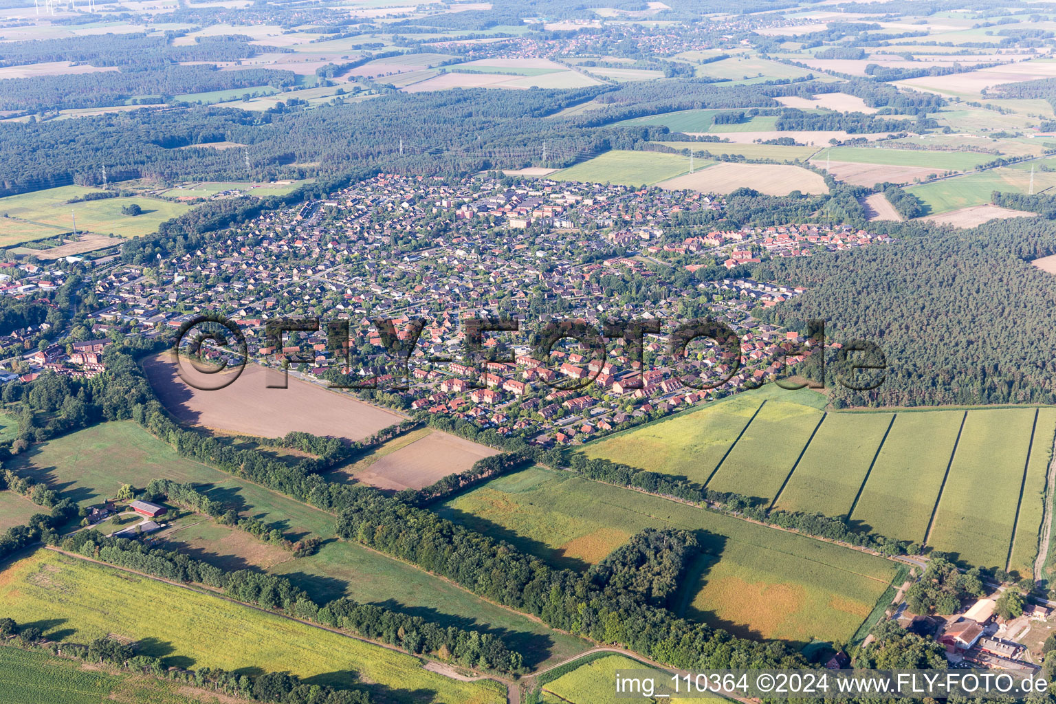 Aerial photograpy of Reppenstedt in the state Lower Saxony, Germany