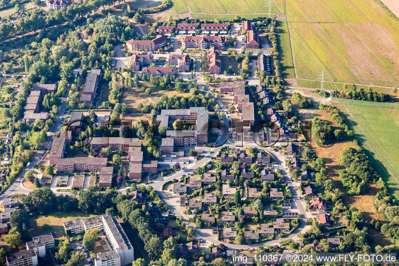 Outskirts residential in William-Watt Street in Lueneburg in the state Lower Saxony, Germany