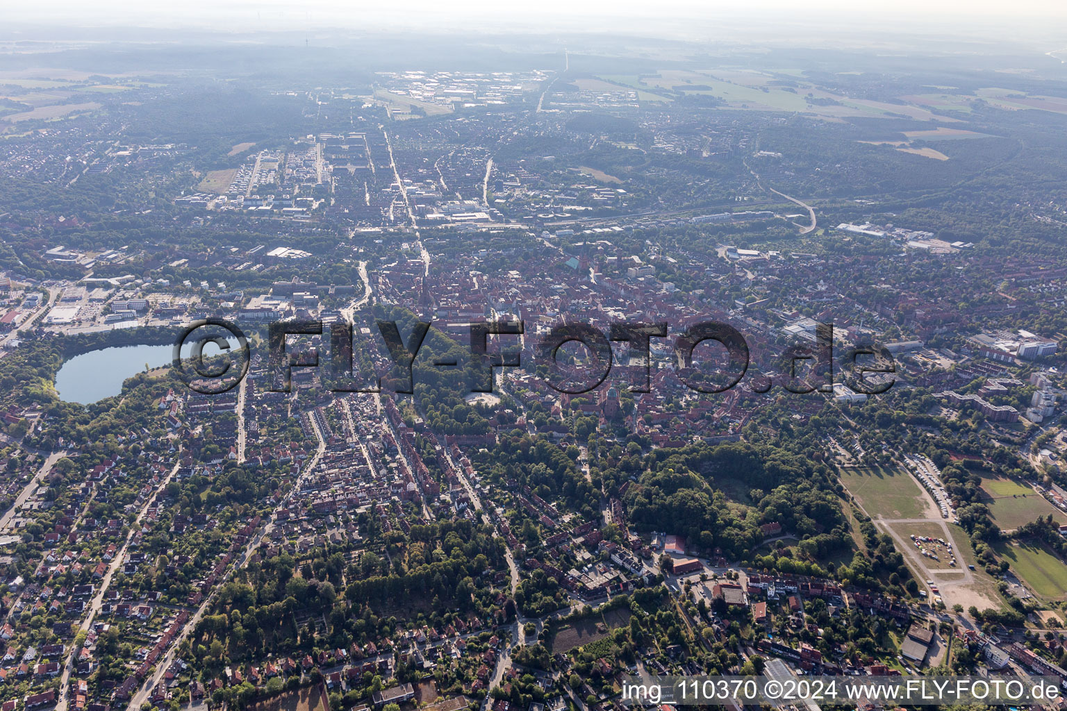 Aerial view of Lüneburg in the state Lower Saxony, Germany