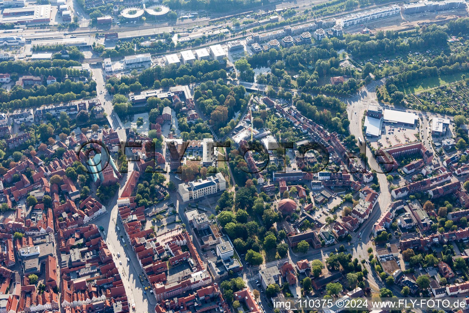 Lüneburg in the state Lower Saxony, Germany out of the air