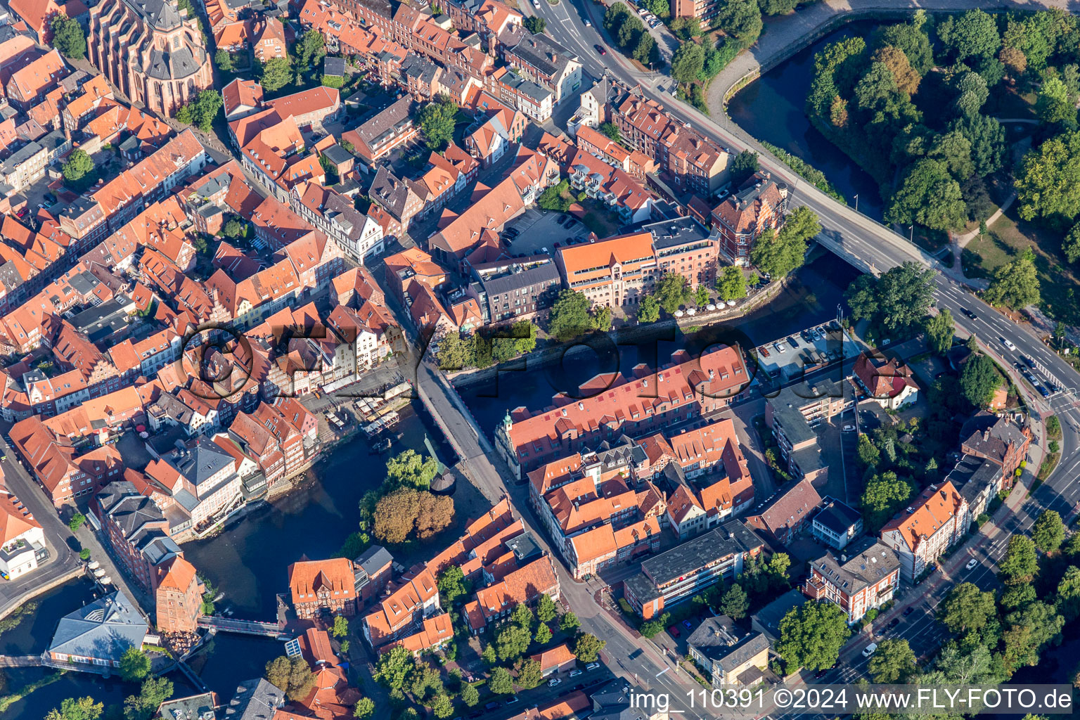 Complex of the hotel building DORMERO Hotel Altes Kaufhaus Lueneburg in Lueneburg in the state Lower Saxony, Germany