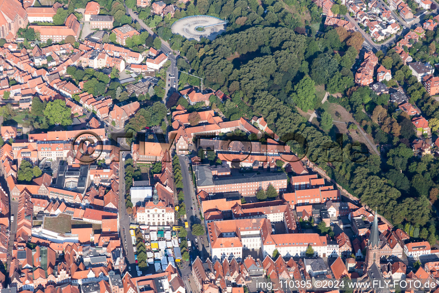 Lüneburg in the state Lower Saxony, Germany viewn from the air