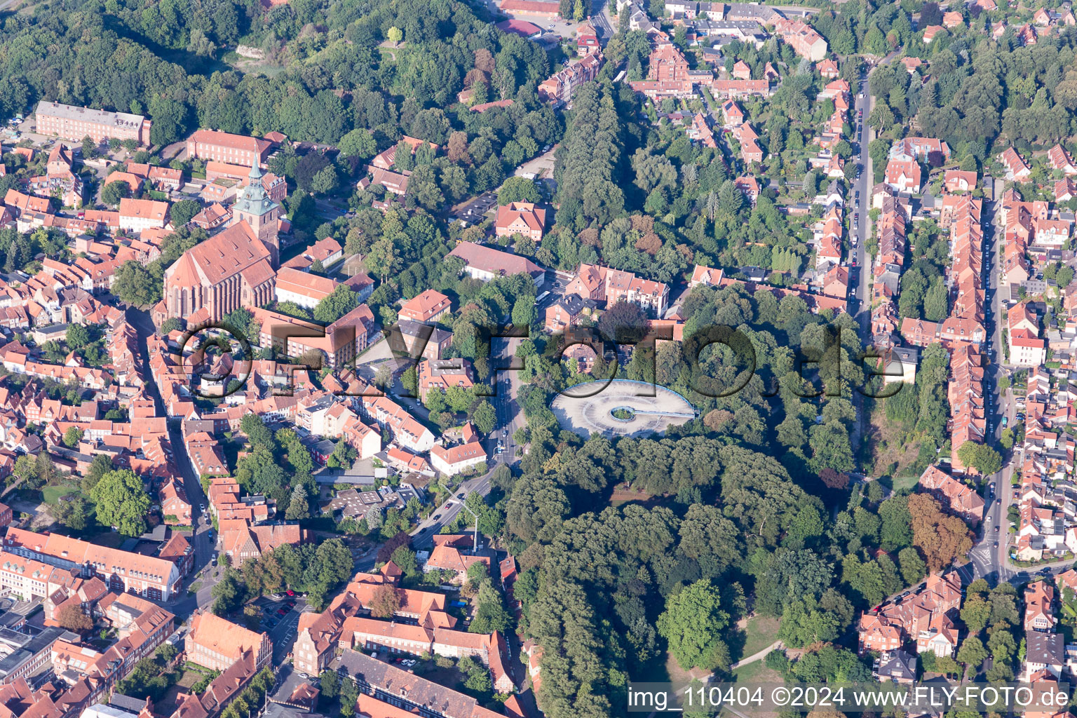 Lüneburg in the state Lower Saxony, Germany from the drone perspective