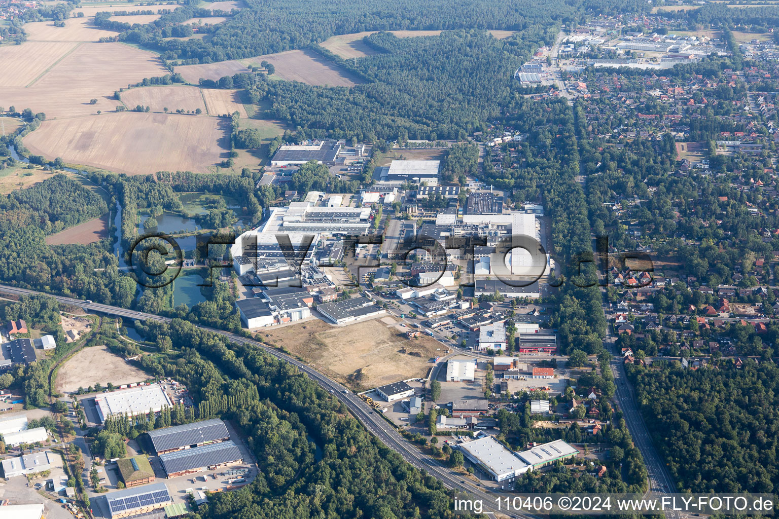 Lüneburg in the state Lower Saxony, Germany from a drone