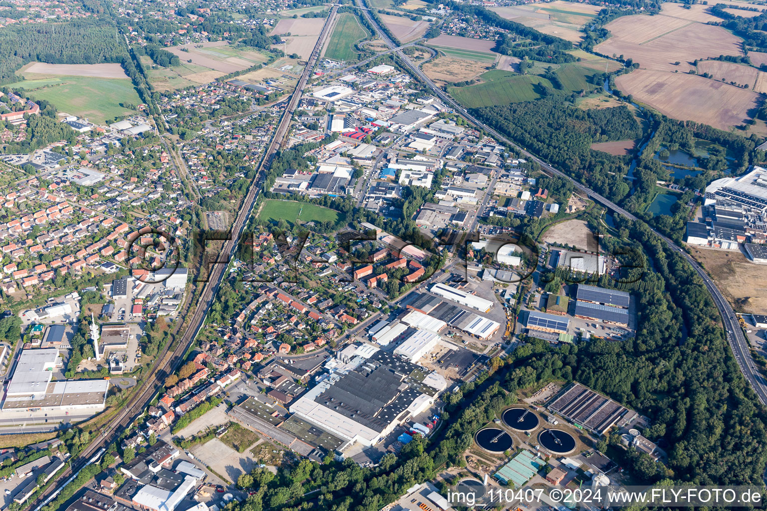 Lüneburg in the state Lower Saxony, Germany seen from a drone