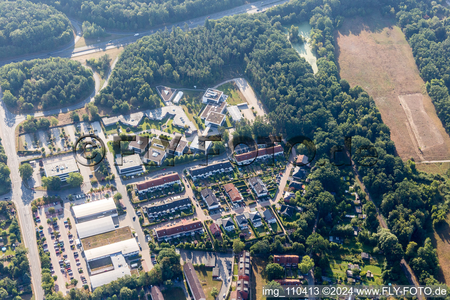 Aerial photograpy of Campus building of Werum Software & Systems AG and Werum IT Solutions GmbH in the district Moorfeld in Lueneburg in the state Lower Saxony, Germany